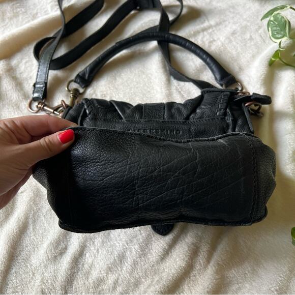 Liebeskind Black Leather Flap Crossbody Bag - Picture 6 of 12